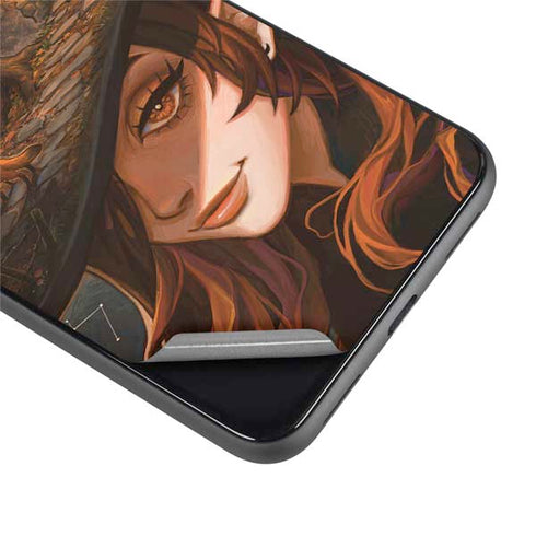 Halloween Pumpkin Witch with Fox by Ivy Dolamore Google Pixel 4 XL Skin